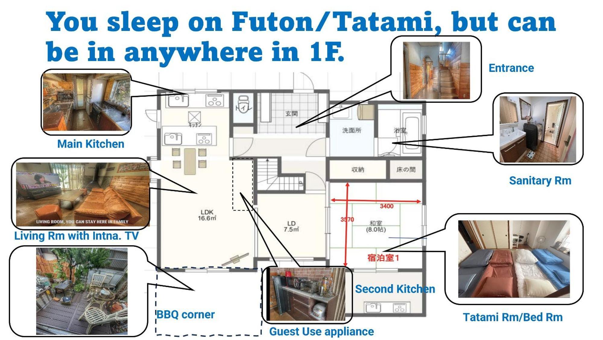 Tatami Room & Living Room Equipped With Multinational Tv And Fire, Bbq Corner In Tokyo Downtown House Esterno foto